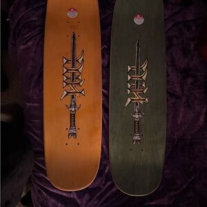2 Signed Frankie Hill, Conan and the barbarian Hill skateboard